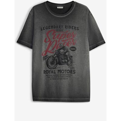 bonprix T-Shirt aus Bio-Baumwolle in gewaschener Optik - grau - Herren - Size: 56/58 (XL) bonprix T-Shirt aus Bio-Baumwolle in gewaschener Optik - grau - Herren - Size: 56/58 (XL)