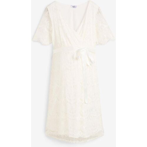 bonprix 2-in-1 Umstands-Hochzeitskleid aus Spitze mit Stillfunktion - weiß - Damen - Size: 32/34 (XS)