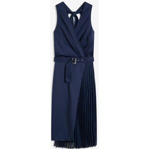 bonprix Midikleid in Wickel-Optik mit Plissee-Einsatz - blau - Damen - Size: 40 bonprix Midikleid in Wickel-Optik mit Plissee-Einsatz - blau - Damen - Size: 40