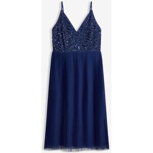 bonprix Midikleid mit Plissee-Rock und Paillettenstickerei - blau - Damen - Size: 38 bonprix Midikleid mit Plissee-Rock und Paillettenstickerei - blau - Damen - Size: 38