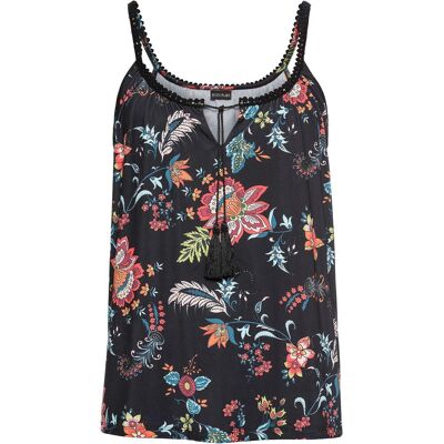 bonprix Spaghettiträger-Top aus fließendem Viskose-Mix - schwarz - Damen - Size: 36/38 (S) bonprix Spaghettiträger-Top aus fließendem Viskose-Mix - schwarz - Damen - Size: 36/38 (S)