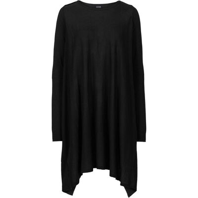 bonprix Long-Pullover aus Viskose-Mix - schwarz - Damen - Size: 44/46 (L) bonprix Long-Pullover aus Viskose-Mix - schwarz - Damen - Size: 44/46 (L)