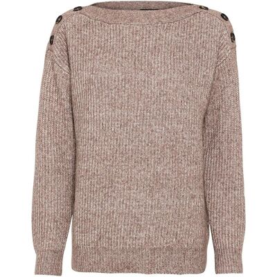 bonprix Pullover mit Knöpfen - braun - Damen - Size: 52/54 (XXL) bonprix Pullover mit Knöpfen - braun - Damen - Size: 52/54 (XXL)