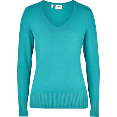 bonprix Feinstrickpullover - grün - Damen - Size: 44/46 (L) bonprix Feinstrickpullover - grün - Damen - Size: 44/46 (L)