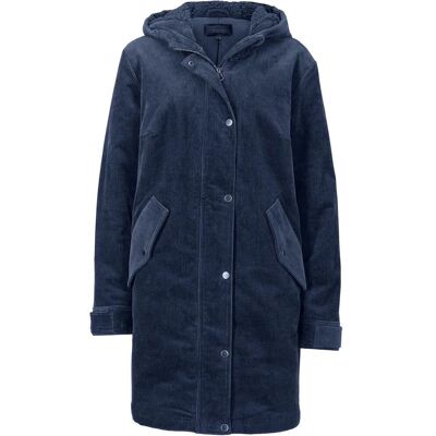 bonprix Warmer Cord-Parka mit Teddy-Futter in der Kapuze, in A-Linie - blau - Damen - Size: 38 bonprix Warmer Cord-Parka mit Teddy-Futter in der Kapuze, in A-Linie - blau - Damen - Size: 38