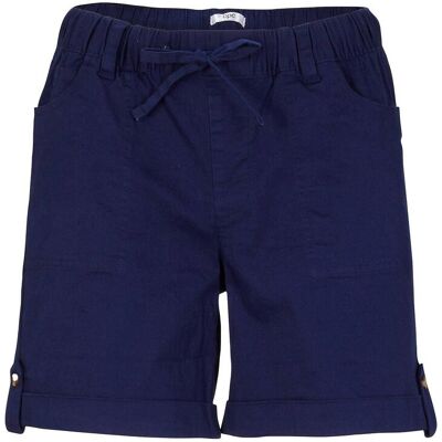 bonprix Bermuda mit Gummibund aus Baumwoll-Mix - blau - Damen - Size: 38 bonprix Bermuda mit Gummibund aus Baumwoll-Mix - blau - Damen - Size: 38
