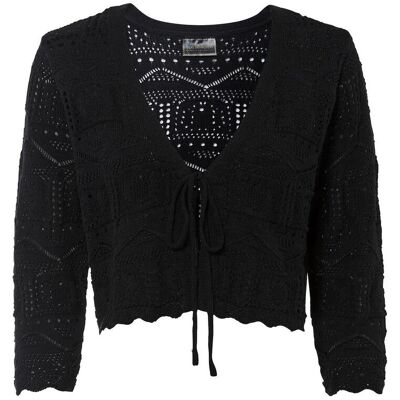 bonprix Ajour-Bolero - schwarz - Damen - Size: 44/46 (L) bonprix Ajour-Bolero - schwarz - Damen - Size: 44/46 (L)