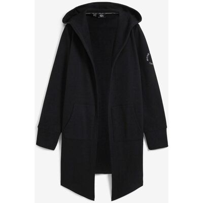 bonprix Long-Sweatjacke aus Baumwoll-Mix - schwarz - Damen - Size: 48/50 (XL) bonprix Long-Sweatjacke aus Baumwoll-Mix - schwarz - Damen - Size: 48/50 (XL)