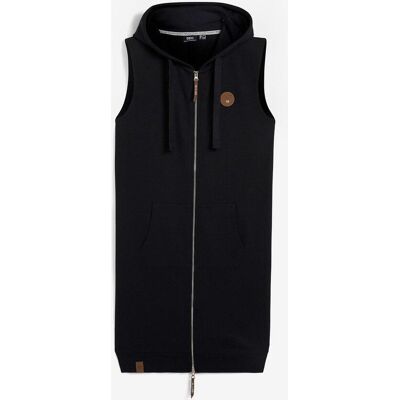 bonprix Long-Sweatweste mit Kapuze aus Baumwoll-Mix - schwarz - Damen - Size: 36/38 (S) bonprix Long-Sweatweste mit Kapuze aus Baumwoll-Mix - schwarz - Damen - Size: 36/38 (S)