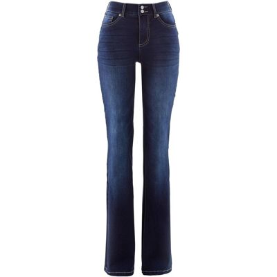 bonprix Bootcut Jeans Mid Waist, Shaping - blau - Damen - Size: 46 bonprix Bootcut Jeans Mid Waist, Shaping - blau - Damen - Size: 46