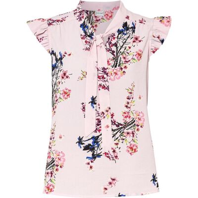 bonprix Schluppenbluse mit Volantärmeln - rosa - Damen - Size: 48 bonprix Schluppenbluse mit Volantärmeln - rosa - Damen - Size: 48