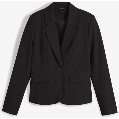 bonprix Kurzblazer mit Pattentaschen - schwarz - Damen - Size: 40 bonprix Kurzblazer mit Pattentaschen - schwarz - Damen - Size: 40