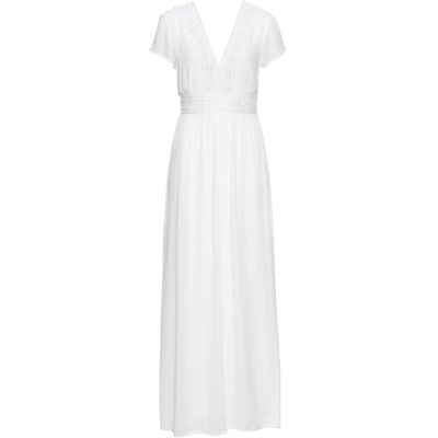 bonprix Maxikleid aus fließender Viskose - weiß - Damen - Size: 54 bonprix Maxikleid aus fließender Viskose - weiß - Damen - Size: 54