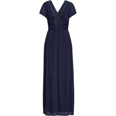 bonprix Maxikleid aus fließender Viskose - blau - Damen - Size: 44 bonprix Maxikleid aus fließender Viskose - blau - Damen - Size: 44