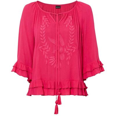 bonprix Tunika aus softer Viskose - pink - Damen - Size: 54 bonprix Tunika aus softer Viskose - pink - Damen - Size: 54