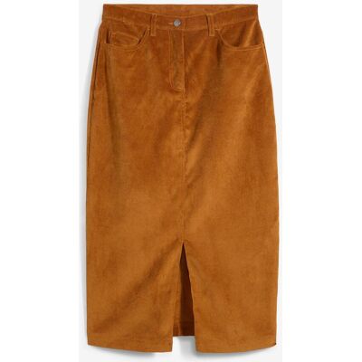 bonprix Stretch-Cord-Rock in Midilänge - braun - Damen - Size: 50 bonprix Stretch-Cord-Rock in Midilänge - braun - Damen - Size: 50