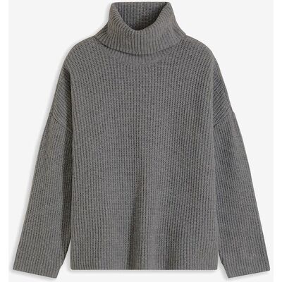 bonprix Gerippter Rollkragenpullover - grau - Damen - Size: 36/38 (S) bonprix Gerippter Rollkragenpullover - grau - Damen - Size: 36/38 (S)
