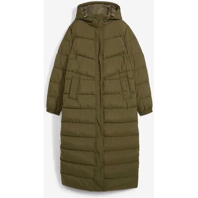 bonprix Langer Stepp-Mantel mit Kapuze - grün - Damen - Size: 46 bonprix Langer Stepp-Mantel mit Kapuze - grün - Damen - Size: 46