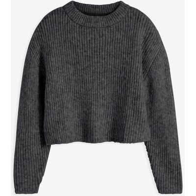 bonprix Grobstrick-Pullover aus weichem Woll-Mix - grau - Damen - Size: 32/34 (XS) bonprix Grobstrick-Pullover aus weichem Woll-Mix - grau - Damen - Size: 32/34 (XS)