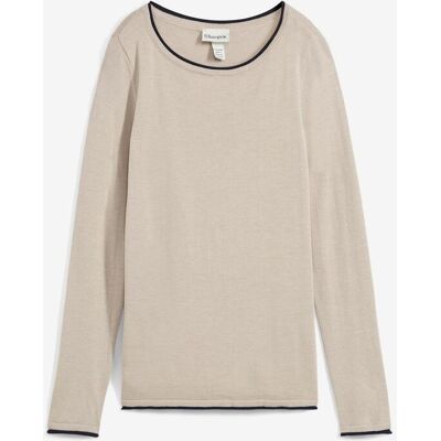 bonprix Feinstrickpullover aus Baumwollmix - grau - Damen - Size: 52/54 (XXL) bonprix Feinstrickpullover aus Baumwollmix - grau - Damen - Size: 52/54 (XXL)