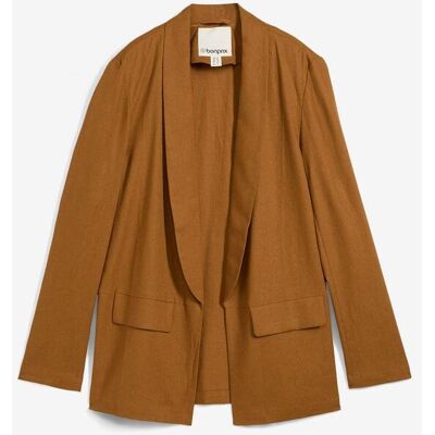 bonprix Weit geschnittener Blazer aus Leinen-Viskose-Mix - braun - Damen - Size: 36 bonprix Weit geschnittener Blazer aus Leinen-Viskose-Mix - braun - Damen - Size: 36