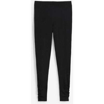 bonprix Leggings aus Baumwoll-Mix mit Raffungsdetail - schwarz - Damen - Size: 40/42 (M) bonprix Leggings aus Baumwoll-Mix mit Raffungsdetail - schwarz - Damen - Size: 40/42 (M)