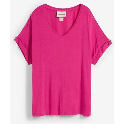 bonprix Shirt aus fließendem Viskose-Mix - pink - Damen - Size: 48/50 (XL) bonprix Shirt aus fließendem Viskose-Mix - pink - Damen - Size: 48/50 (XL)