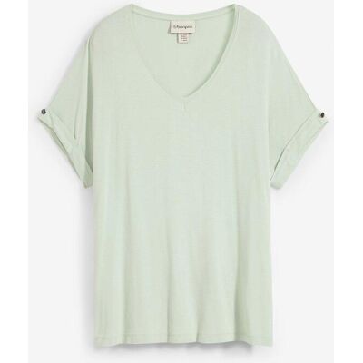 bonprix Shirt aus fließendem Viskose-Mix - grün - Damen - Size: 44/46 (L) bonprix Shirt aus fließendem Viskose-Mix - grün - Damen - Size: 44/46 (L)