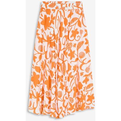 bonprix Maxirock aus fließender Viskose - weiß - Damen - Size: 44 bonprix Maxirock aus fließender Viskose - weiß - Damen - Size: 44