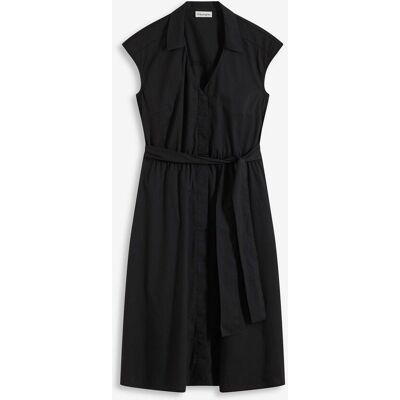 bonprix Blusenkleid mit Bindegürtel - schwarz - Damen - Size: 44 bonprix Blusenkleid mit Bindegürtel - schwarz - Damen - Size: 44