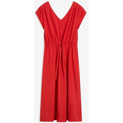 bonprix Baumwoll-Popeline- Kleid mit variablem Zugband - rot - Damen - Size: 36 bonprix Baumwoll-Popeline- Kleid mit variablem Zugband - rot - Damen - Size: 36