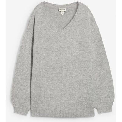 bonprix Pullover mit V-Ausschnitt - grau - Damen - Size: 40/42 (M) bonprix Pullover mit V-Ausschnitt - grau - Damen - Size: 40/42 (M)