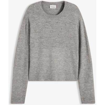 bonprix Boxy-Pullover - grau - Damen - Size: 48/50 (XL) bonprix Boxy-Pullover - grau - Damen - Size: 48/50 (XL)