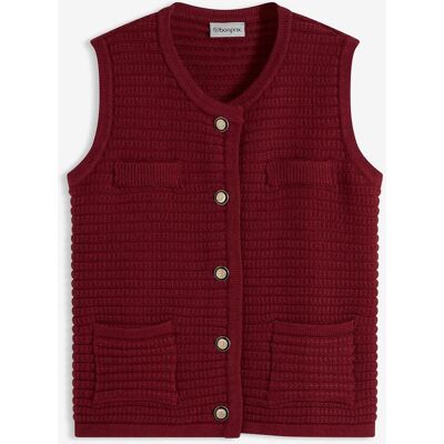 bonprix Strick-Weste mit Viskoseanteil - rot - Damen - Size: 40/42 (M) bonprix Strick-Weste mit Viskoseanteil - rot - Damen - Size: 40/42 (M)