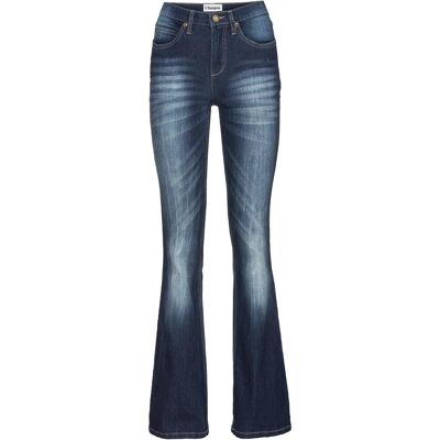 bonprix Bootcut Jeans High Waist, Komfort-Stretch - blau - Damen - Size: 50 bonprix Bootcut Jeans High Waist, Komfort-Stretch - blau - Damen - Size: 50