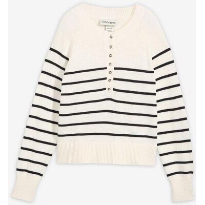 bonprix Pullover aus reiner Baumwolle - weiß - Damen - Size: 52/54 (XXL) bonprix Pullover aus reiner Baumwolle - weiß - Damen - Size: 52/54 (XXL)