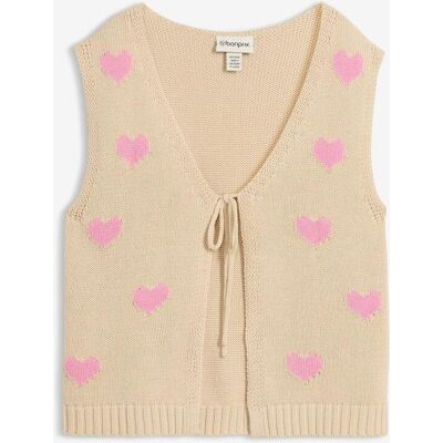 bonprix Strick-Weste aus Baumwoll-Mix - beige - Damen - Size: 40/42 (M) bonprix Strick-Weste aus Baumwoll-Mix - beige - Damen - Size: 40/42 (M)