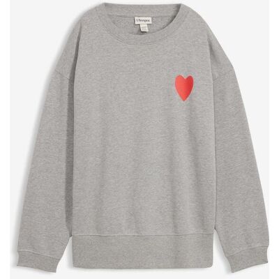 bonprix Oversized-Sweatshirt aus Bio-Baumwolle - grau - Damen - Size: 40/42 (M) bonprix Oversized-Sweatshirt aus Bio-Baumwolle - grau - Damen - Size: 40/42 (M)