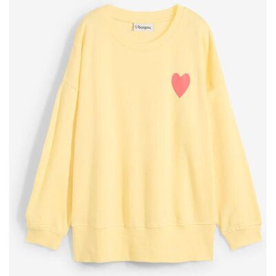bonprix Oversized-Sweatshirt aus Bio-Baumwolle - gelb - Damen - Size: 52/54 (XXL) bonprix Oversized-Sweatshirt aus Bio-Baumwolle - gelb - Damen - Size: 52/54 (XXL)