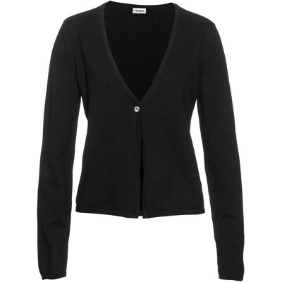 bonprix Feinstrickjacke aus reiner Baumwolle - schwarz - Damen - Size: 36/38 (S) bonprix Feinstrickjacke aus reiner Baumwolle - schwarz - Damen - Size: 36/38 (S)