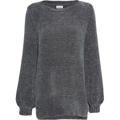 bonprix Chenille-Longpullover - grau - Damen - Size: 36/38 (S) bonprix Chenille-Longpullover - grau - Damen - Size: 36/38 (S)