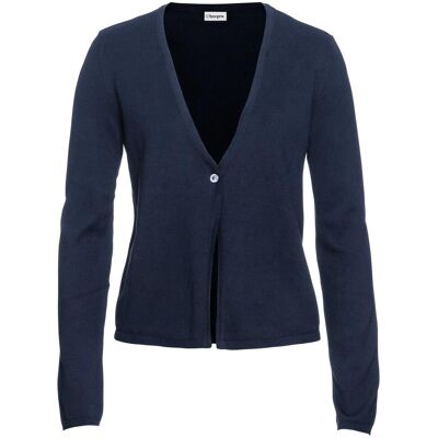 bonprix Feinstrickjacke - blau - Damen - Size: 52/54 (XXL) bonprix Feinstrickjacke - blau - Damen - Size: 52/54 (XXL)
