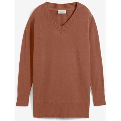bonprix Long-Pullover - braun - Damen - Size: 48/50 (XL) bonprix Long-Pullover - braun - Damen - Size: 48/50 (XL)