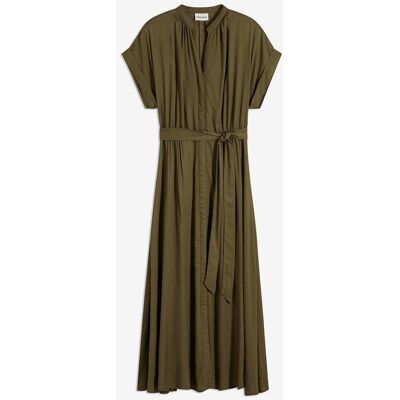 bonprix Hemdblusenkleid aus fließender Viskose - grün - Damen - Size: 46 bonprix Hemdblusenkleid aus fließender Viskose - grün - Damen - Size: 46
