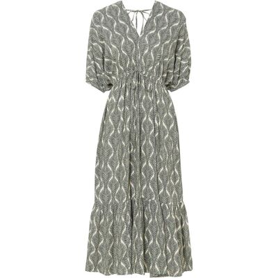 bonprix Midikleid aus fließender Viskose - grün - Damen - Size: 46 bonprix Midikleid aus fließender Viskose - grün - Damen - Size: 46