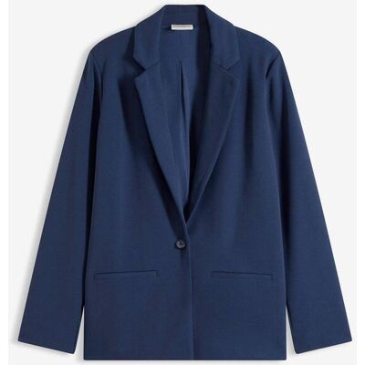 bonprix Blazer aus Jerseycrepe - blau - Damen - Size: 36/38 (S) bonprix Blazer aus Jerseycrepe - blau - Damen - Size: 36/38 (S)