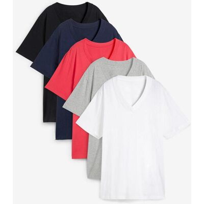 bonprix Longshirt (5erPack) - schwarz - Damen - Size: 56/58 (3XL) bonprix Longshirt (5erPack) - schwarz - Damen - Size: 56/58 (3XL)