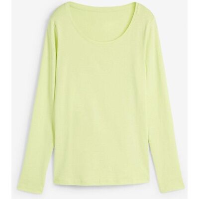bonprix Langarmshirt aus reiner Bio-Baumwolle - grün - Damen - Size: 44/46 (L) bonprix Langarmshirt aus reiner Bio-Baumwolle - grün - Damen - Size: 44/46 (L)