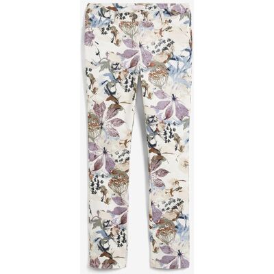 bonprix Stretch-Hose mit Blumen-Print - beige - Damen - Size: 36 bonprix Stretch-Hose mit Blumen-Print - beige - Damen - Size: 36