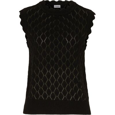 bonprix Ajour-Pullunder aus Baumwoll-Mix - schwarz - Damen - Size: 44/46 (L) bonprix Ajour-Pullunder aus Baumwoll-Mix - schwarz - Damen - Size: 44/46 (L)